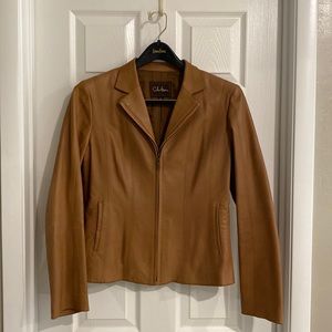 Cole Haan Chestnut Leather Jacket